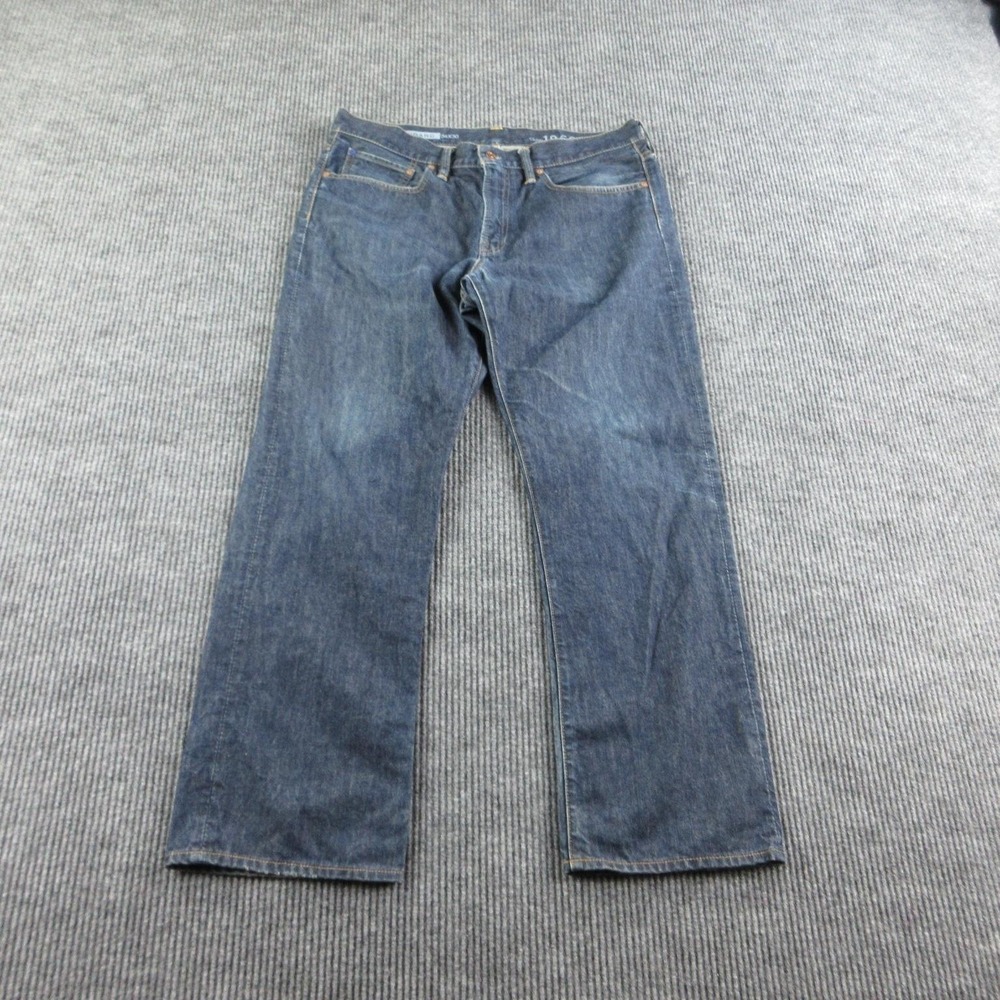Gap Jeans Mens 34x30 Blue Straight Rinse Denim GAP 1969 Regular Fit 36x29.5*